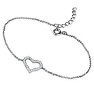 Women's Bracelets Style No. 3W713 - Rhodium Brass Bracelet - VacationGrabs