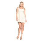Women's Empire Waist Allover Lace Dress - VacationGrabs