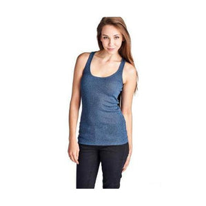 Women's Henley Tank with Lurex Thread - VacationGrabs