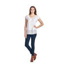 Women's Jersey Keyhole Top with Hem Detail - VacationGrabs