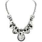 Women's LO1872 - Antique Silver White Metal Necklace with - VacationGrabs