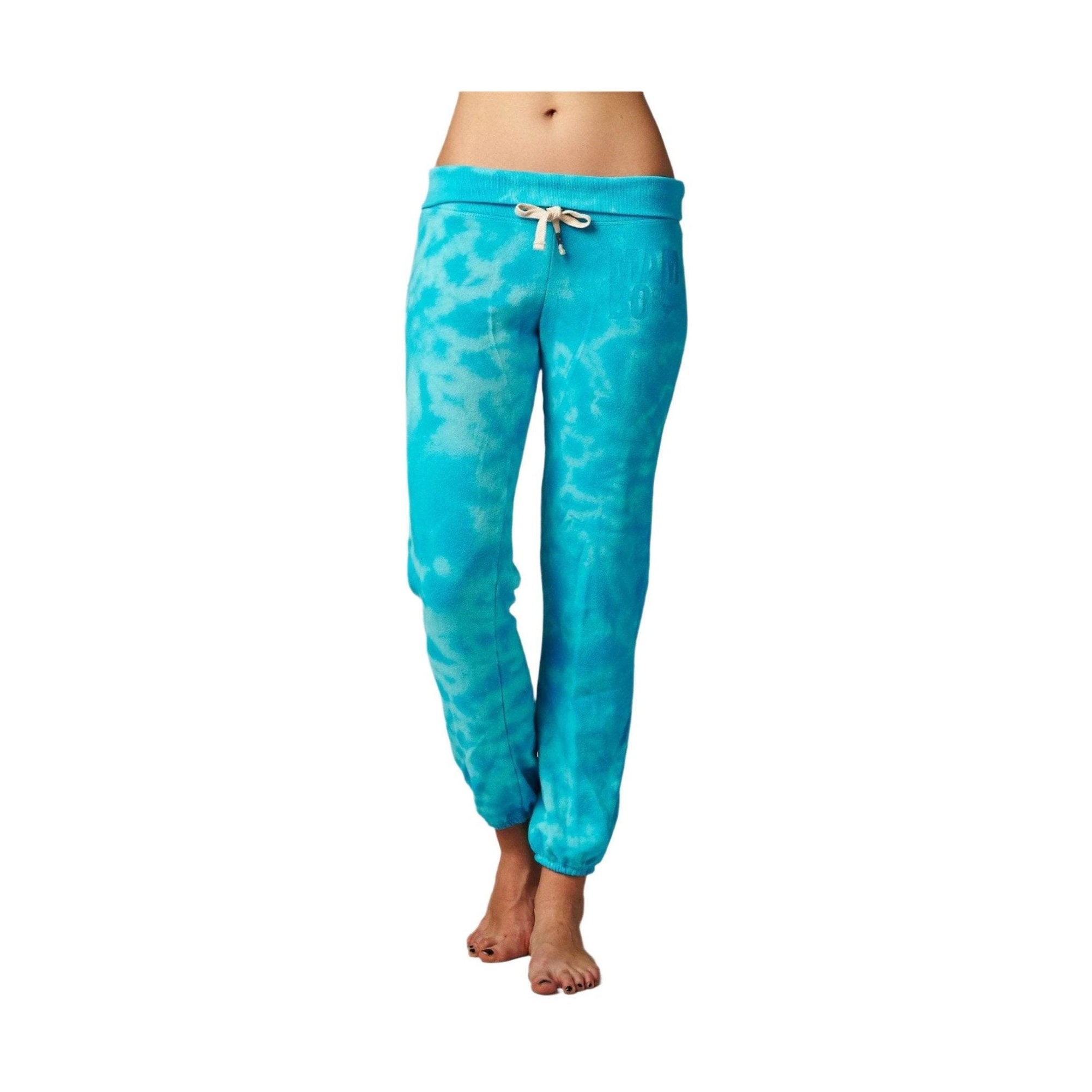 Women's Printed Tie Dye Foldover Waistband French Terry - VacationGrabs