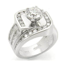 Women's Rings - LOS265 - Rhodium 925 Sterling Silver Ring - VacationGrabs