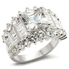 Women's Rings - LOS482 - Rhodium 925 Sterling Silver Ring - VacationGrabs