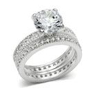 Women's Rings - LOS527 - Rhodium 925 Sterling Silver Ring - VacationGrabs