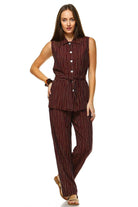 Women's Workwear Two Piece Pants Set - VacationGrabs