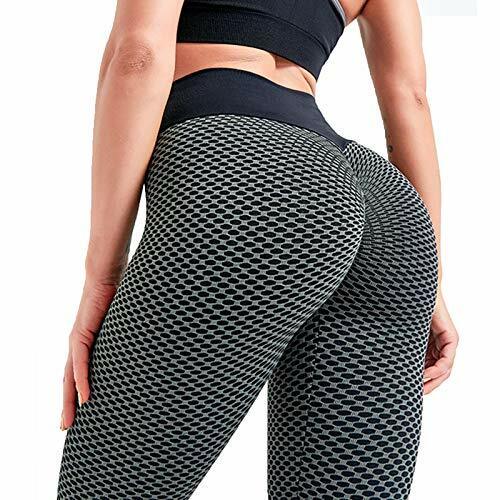 Yoga pants Women Honeycomb Anti Cellulite Leggings High Waist Yoga Pants  Bubble Textured Scrunch Ruched Butt Lift Running Tights Plus Size