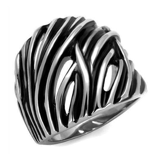 Stunning woven epoxy rings for men featuring a unique textured black design