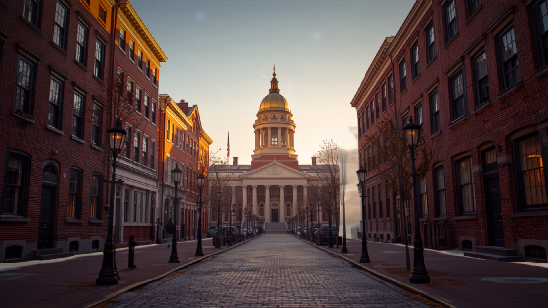 Boston's Freedom Trail area with historic brick buildings and golden-domed State House