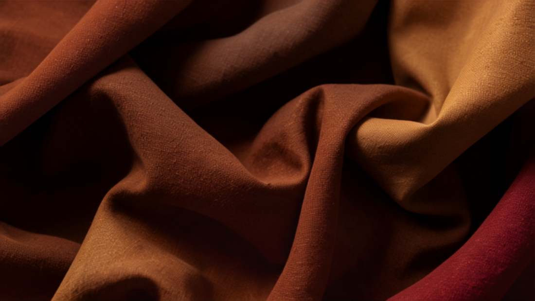 Close-up of draped cape or poncho fabric with flowing folds