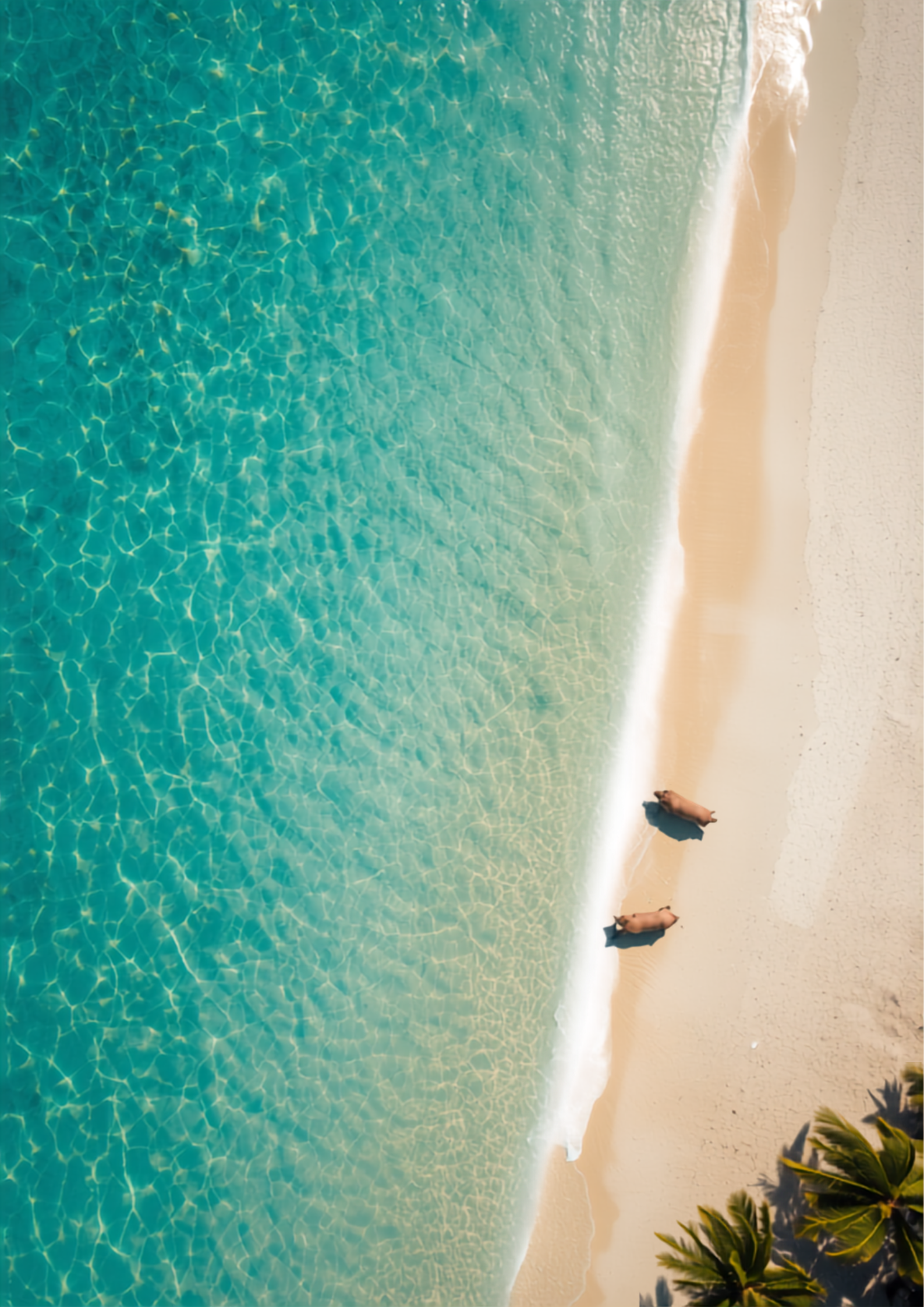 Bahamas Exumas turquoise crystal clear water aerial view of tropical islands
