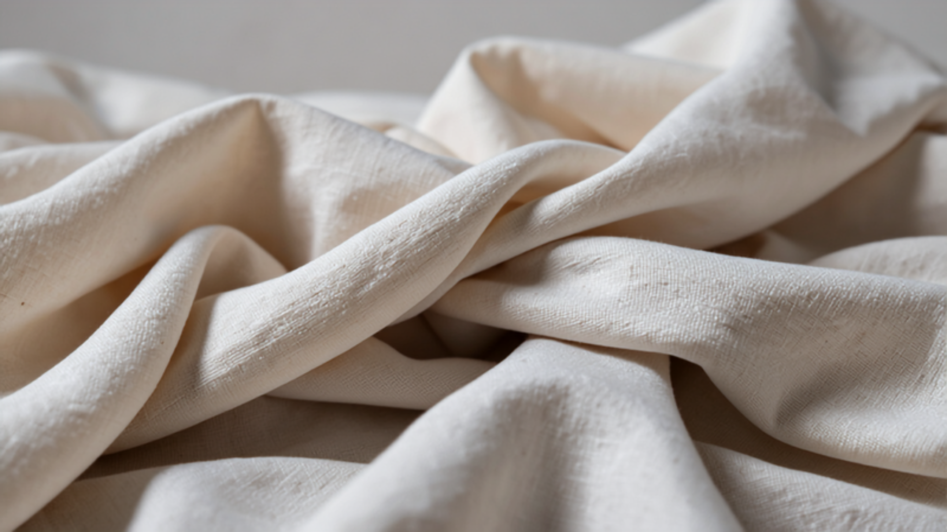 Soft cloud white fabric in dramatic folds representing Pantone's 2026 color of the year