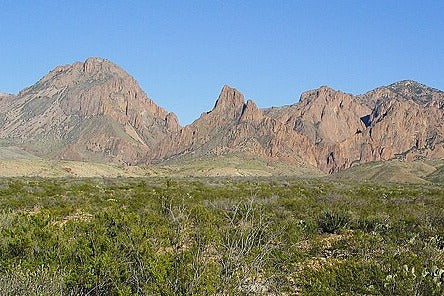 Chisos Mountains rising above the Chihuahuan Desert in Big Bend National Park, Texas