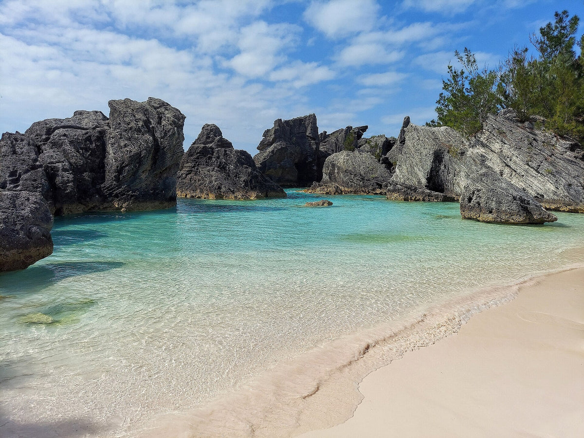 Horseshoe Bay pink sand beach in Bermuda