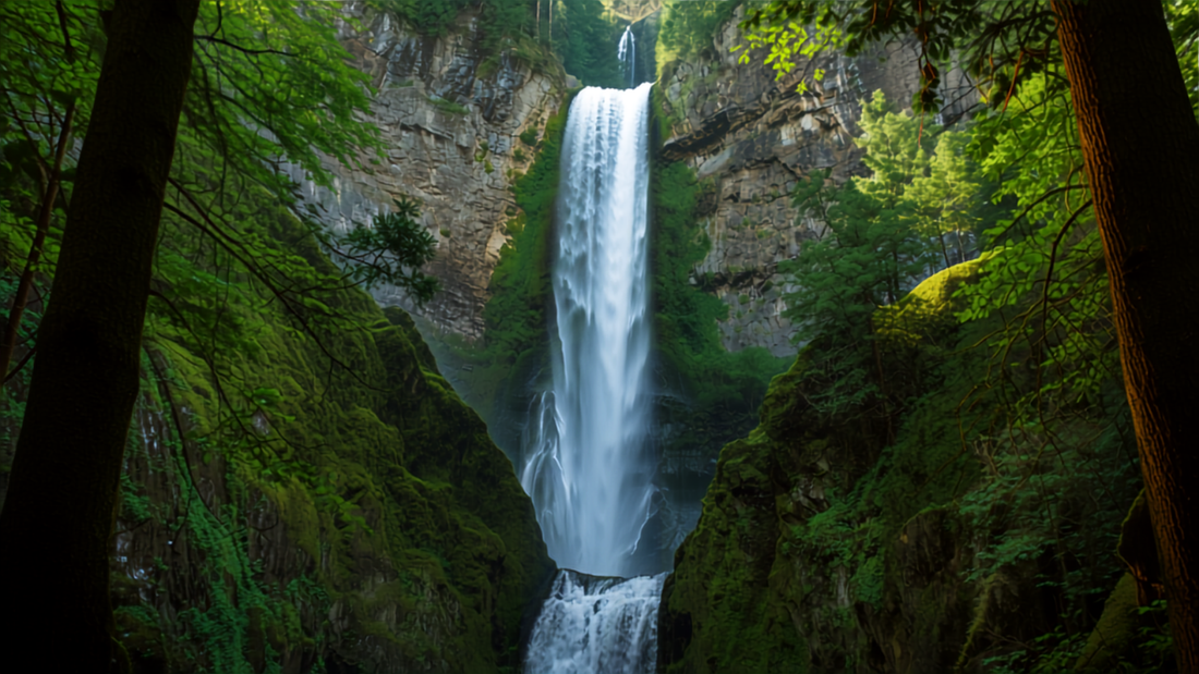 Multnomah Falls in the Columbia River Gorge near Portland, Oregon