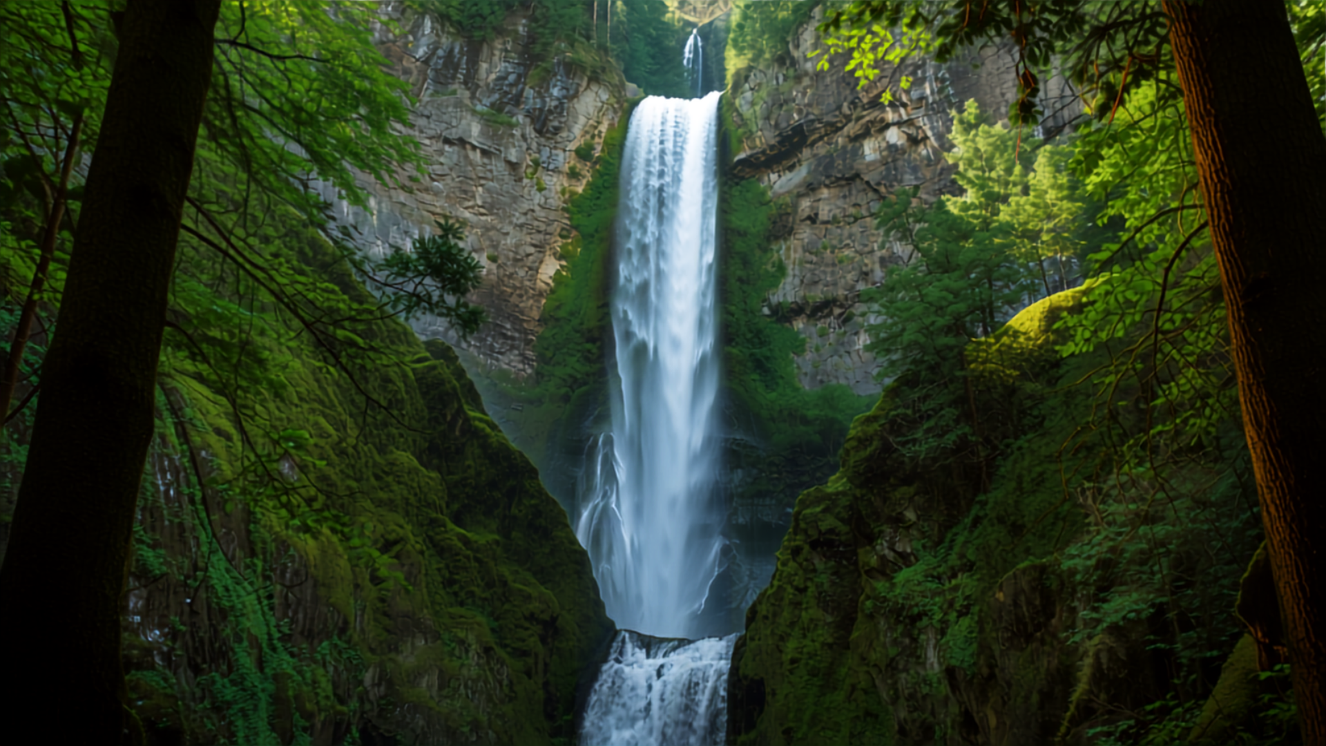 Multnomah Falls in the Columbia River Gorge near Portland, Oregon
