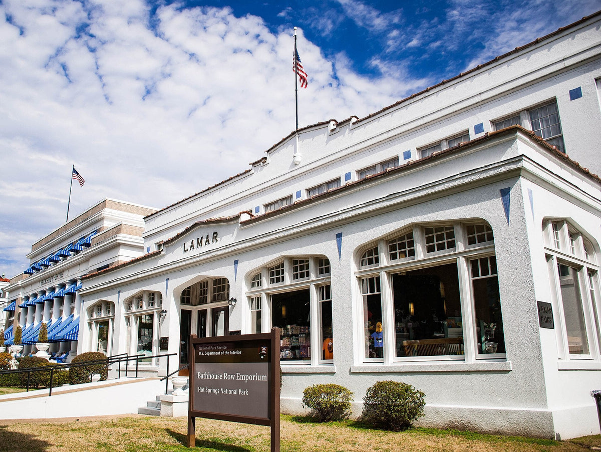 Bathhouse Row visitor center building at Hot Springs National Park, Arkansas