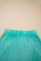 Mineral Wash Tank Top and Lined Split Skirt Set