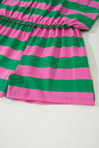 Stripe Dolman Tee & Drawstring Skort Athletic Set