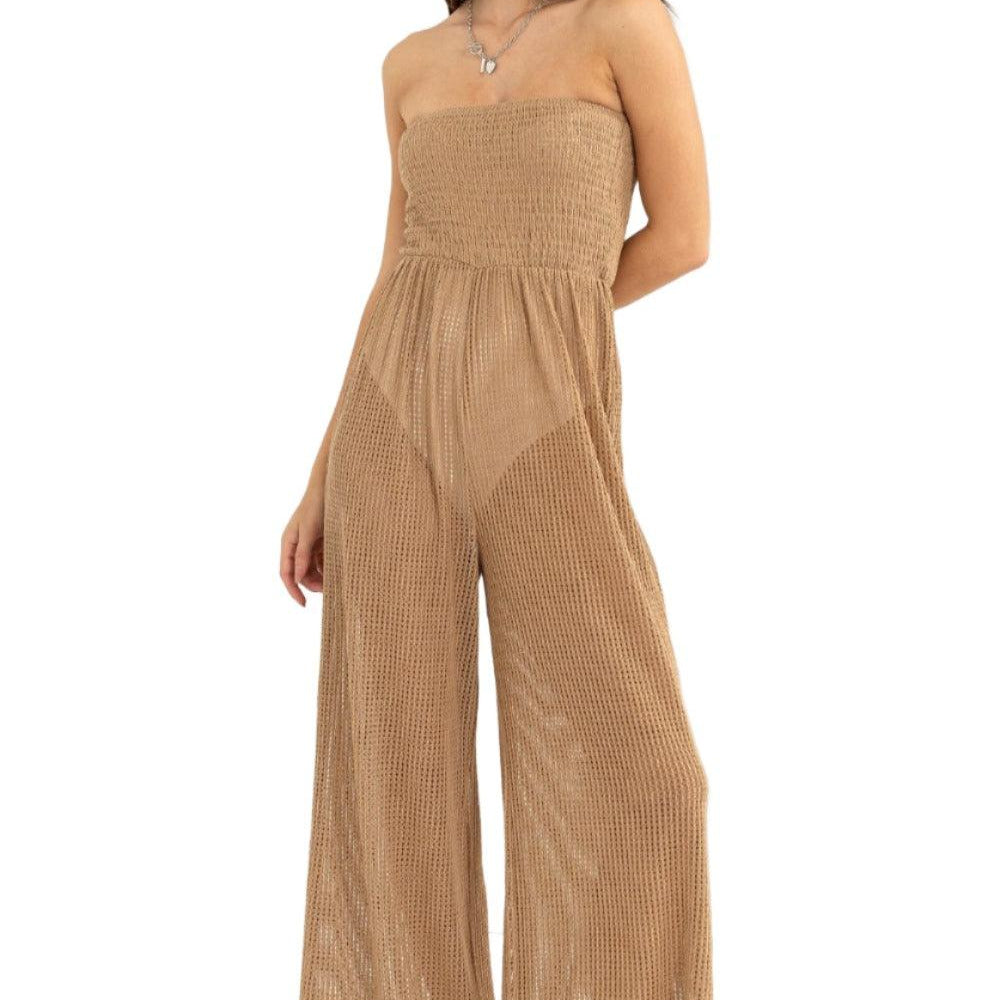 Women's Jumpsuits & Rompers HYFVE Knitted Cover Up Jumpsuit