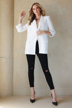 High Rise Destructed Skinny Jeans
