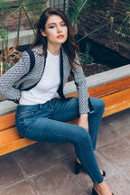 Mid Rise Destructed Skinny Jeans