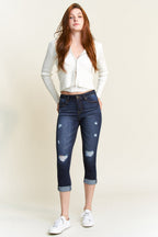 High Rise Cropped Skinny Jeans