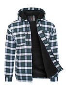 Men's JacketsMen's Flannel Sherpa Lined Jacket with Hood - VacationGrabs