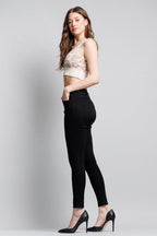 Mid Rise Push Up Ankle Skinny Jeans