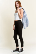Double Waist High Rise Ankle Skinny Jeans