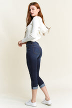 High Rise Cropped Skinny Jeans