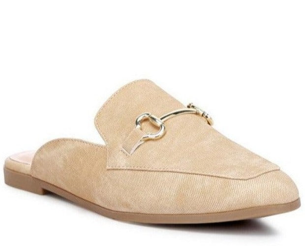 Women's Shoes - Sandals Horsebit Slip On Mules Shoes