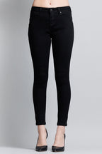 Mid Rise Push Up Ankle Skinny Jeans