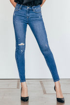 Destructed Ankle Skinny Jeans