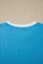 July 4th Flag Stripe Patchwork Colorblock T-Shirt