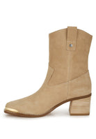 Women's Shoes - BootsEmberly Suede Square Toe Ankle Boots - VacationGrabs