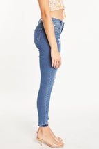 Mid Rise 5 Pocket Ankle Skinny Jeans