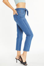 Super High Rise Ribbon Straight Jeans