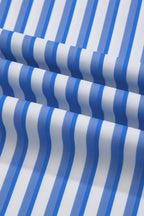 Stripe Drawstring Elastic Waist Wide Leg Pants