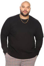 Mens Black Cozy Crewneck Sweater - VacationGrabs