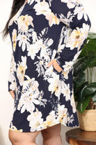 Women's Dresses Sew In Love Full Size Flower Print Shirt Dress