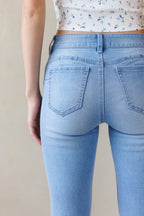 Mid Rise Push Up Ankle Skinny Jeans