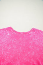 Mineral Wash Top & Drawstring Shorts Set