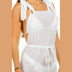 Two Piece Swimsuit With Jumpsuit Coverup - VacationGrabs