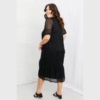 Lovely Lace Black Tiered Dress - VacationGrabs