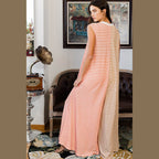 Orange Stripe Oversized Buttoned Front Sleeveless Wide Leg Jumpsuit - VacationGrabs