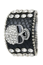 Women's Jewelry - BraceletsCrystal Skull Leather Bracelet - VacationGrabs