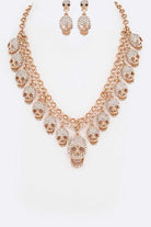 Women's Jewelry - NecklacesCrystal Skull Charms Statement Necklace Set - VacationGrabs