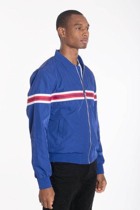 Luxury Woven Taped Bomber Jacket - VacationGrabs