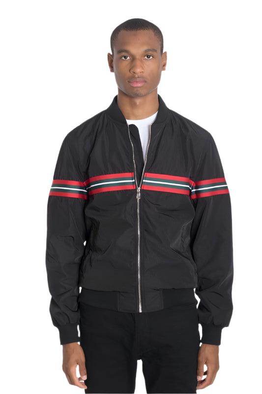 Luxury Woven Taped Bomber Jacket - VacationGrabs